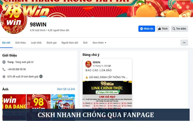 Đá gà 98WIN hỗ trợ người chơi 24/7